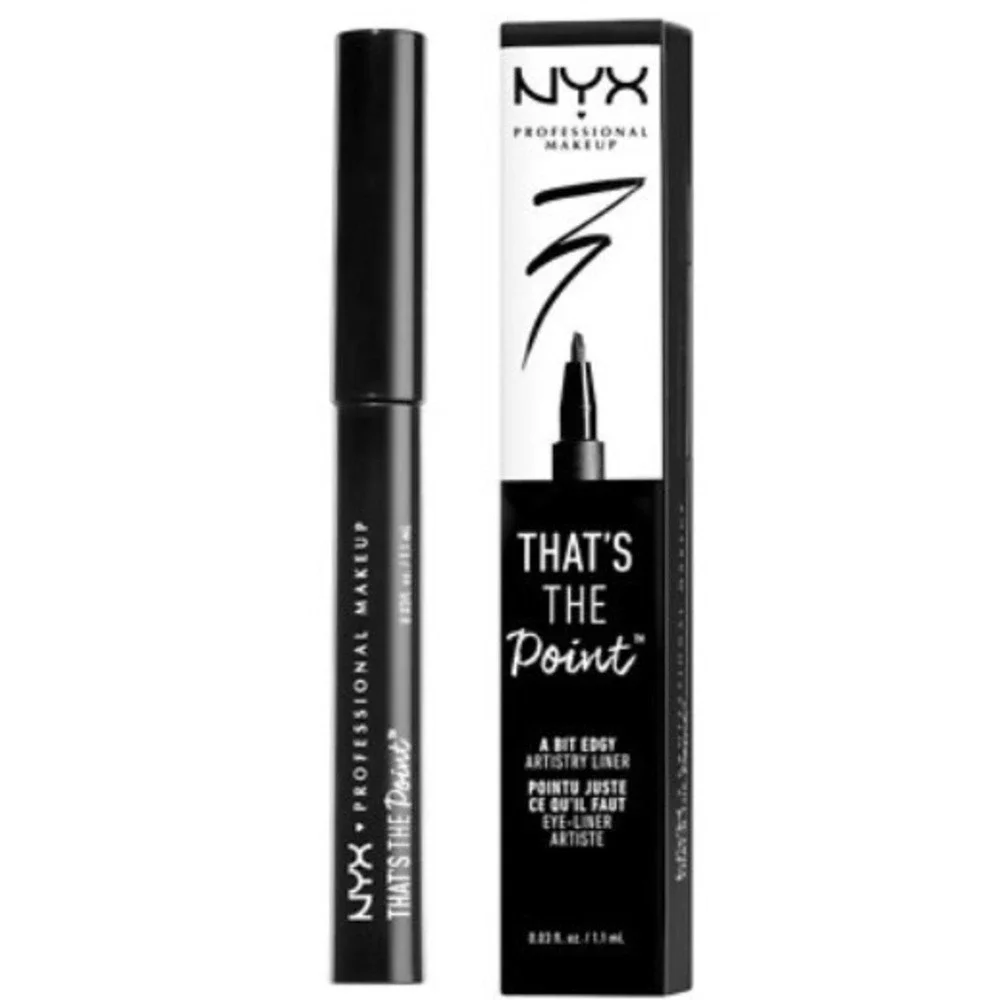 NYX That's The Point Eyeliner Super Edgy‎ Black Liquid Artistry Liner 0.08oz